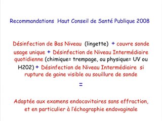 Asepsie des sondes d’échographie