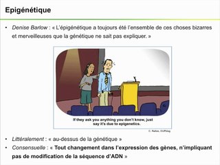 L’ÉPIGÉNÉTIQUE C’EST QUOI