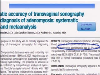 Adénomyose  et échographie