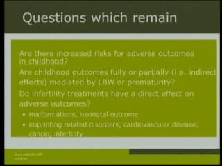 Le suivi des enfants nés après AMP