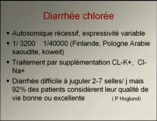 Les diarrhées congénitales