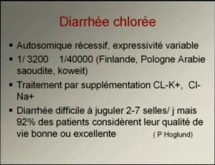 Les diarrhées congénitales