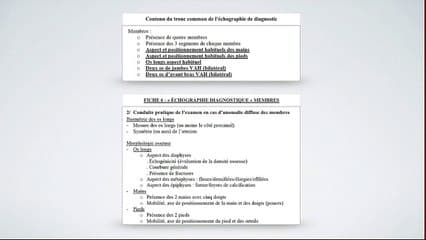 Des recommandations du CTN à la suspicion d’anomalie d’organe au 1er trimestre. Gérer la chaîne diagnostique :Membres.