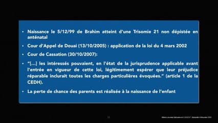 Aspects juridiques du dépistage de la trisomie 21