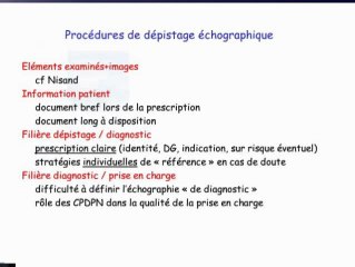 Recommandations du Comité National Technique de l’Échographie de Dépistage Prénatal. Les objectifs de l’échographie