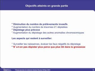 Bilan national du dépistage de la trisomie 21 par le risque combiné du 1er trimestre Le généticien