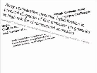 CGH array en Période Prénatale,