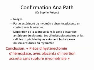 Grossesse et Placenta acreta sur cicatrice de césarienne