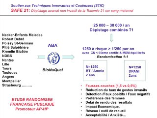 STIC SAFE 21 (dépistage non invasif de la T21)
