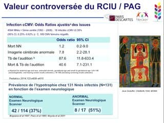 Pronostic des foetus infectés par le CMV
