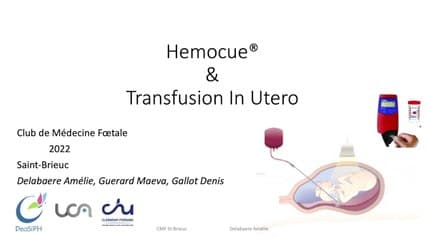 Apport de l’Hemocue dans la transfusion in utero