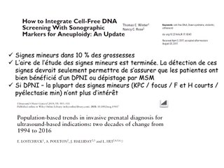 Le DPNI et les signes mineurs : Expérience du CPDPN de Grenoble sur 5 ans
