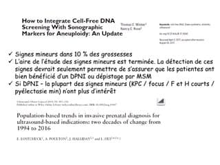 Le DPNI et les signes mineurs : Expérience du CPDPN de Grenoble sur 5 ans