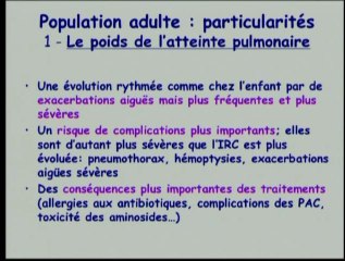Mucoviscidose : Quel devenir pour les patients atteints de mucoviscidose ? Présentation et prise en charge à l'age adulte