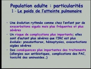 Mucoviscidose : Quel devenir pour les patients atteints de mucoviscidose ? Présentation et prise en charge à l'age adulte