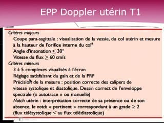 Doppler utérin au 1er trimestre : Perrastun