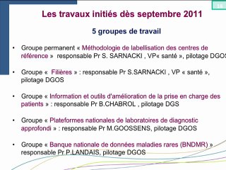 Les Centres de référence Maladies Rares : le 2ème Plan maladies rares 2010-2014 : ou_ en sommes-nous ?